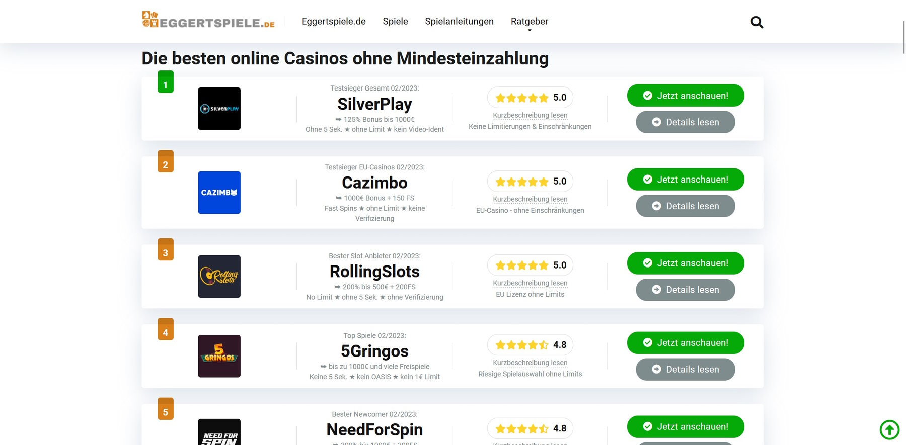 online casinos ohne mindesteinzahlung